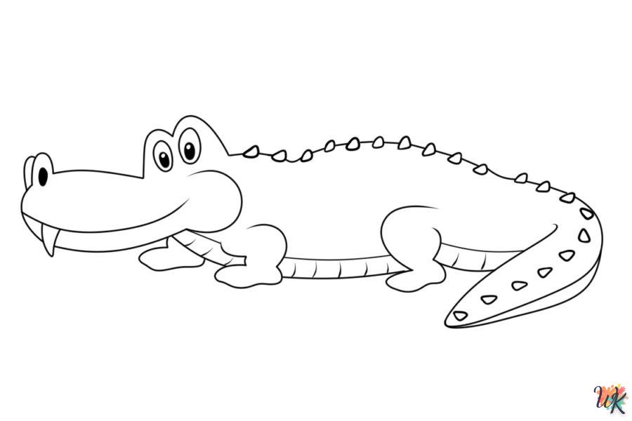 coloriage Crocodile  à imprimer gratuitement