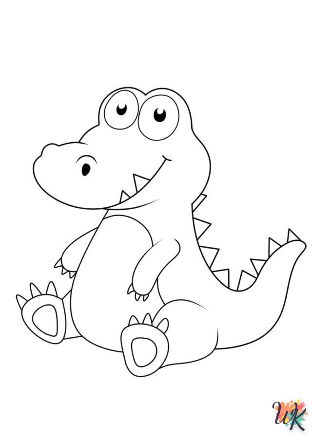 coloriage Crocodile  magique à faire en ligne