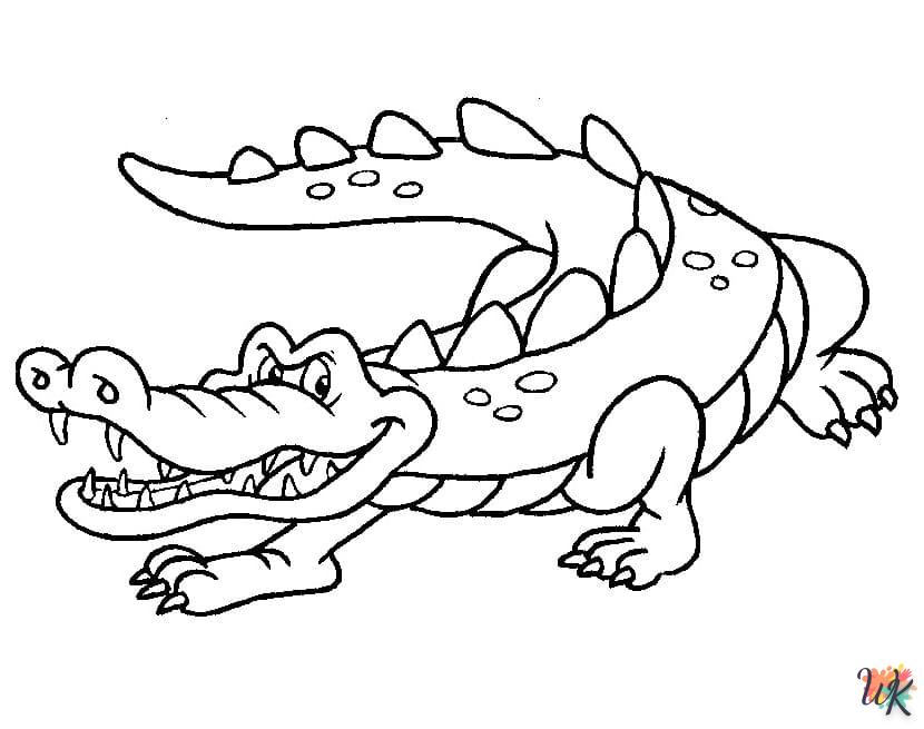 coloriage Crocodile  a imprimer enfant 5 ans