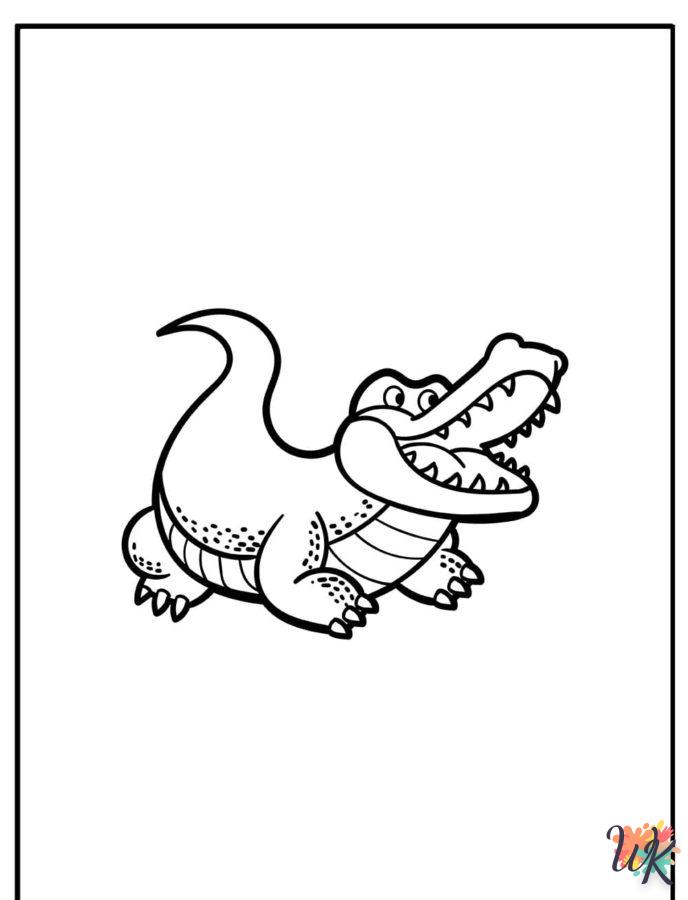 coloriage Crocodile  a imprimer gratuit