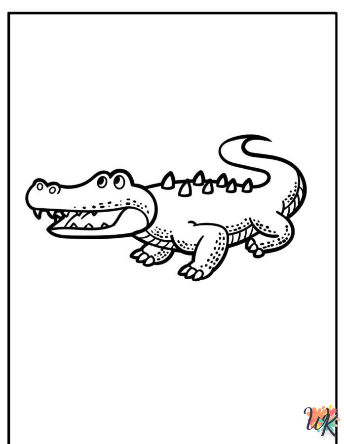 coloriage Crocodile  a colorier en ligne gratuitement