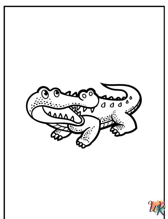 coloriage Crocodile  enfant 3 ans a imprimer