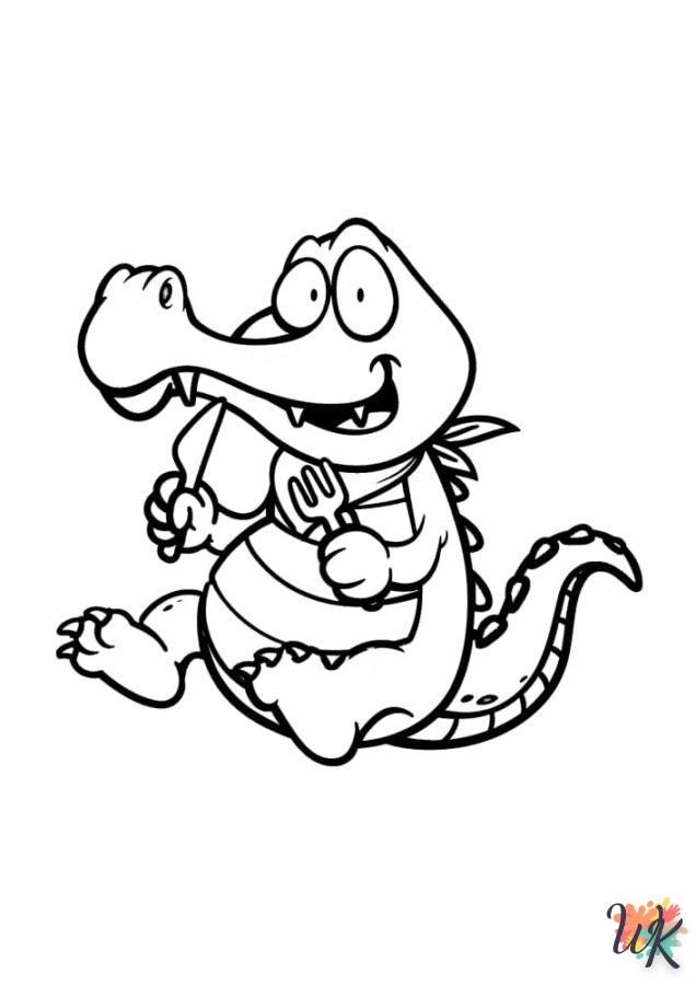 coloriage Crocodile  pour enfants a imprimer