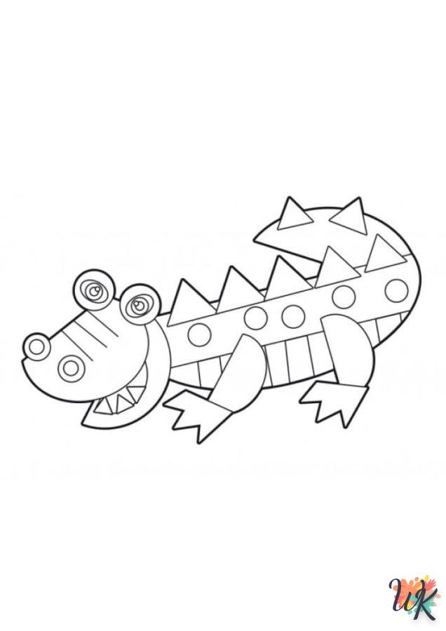 coloriage Crocodile  a dessiner et imprimer 1