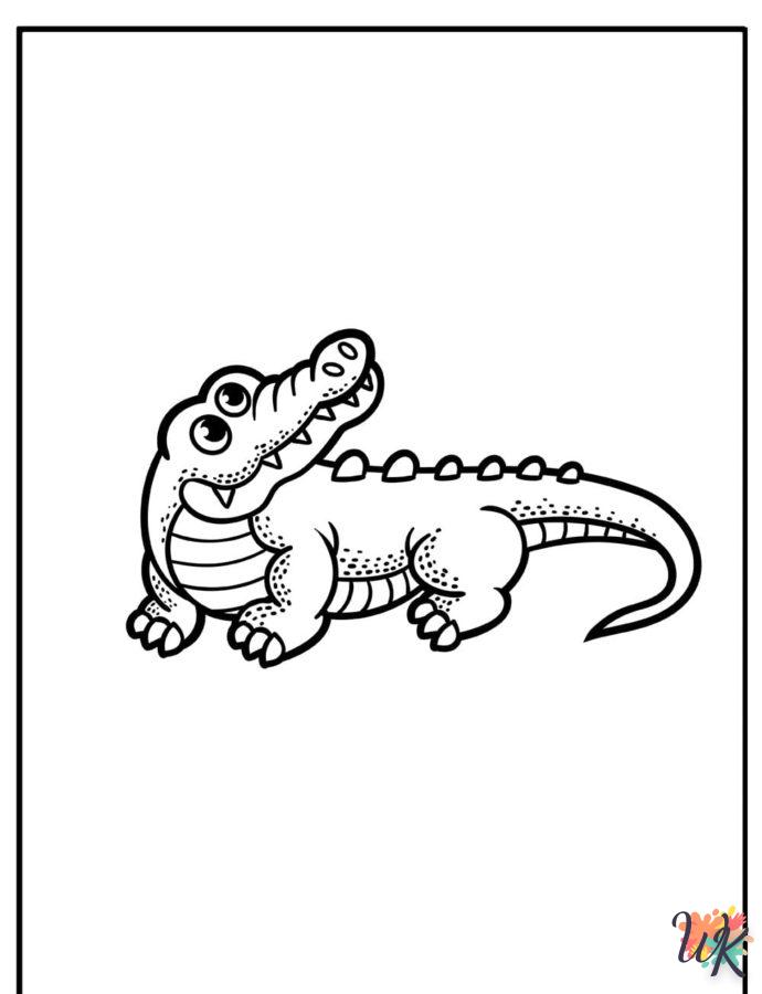 image pour coloriage Crocodile  enfant