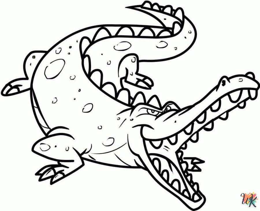 coloriage Crocodile  en ligne maternelle