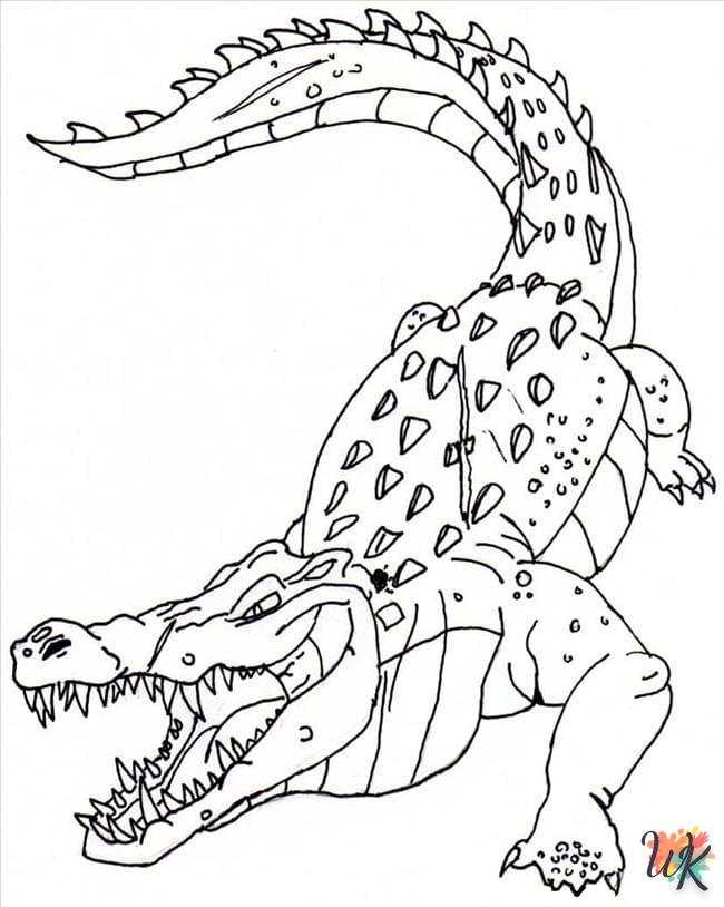 coloriage Crocodile  à imprimer pour enfant de 3 ans