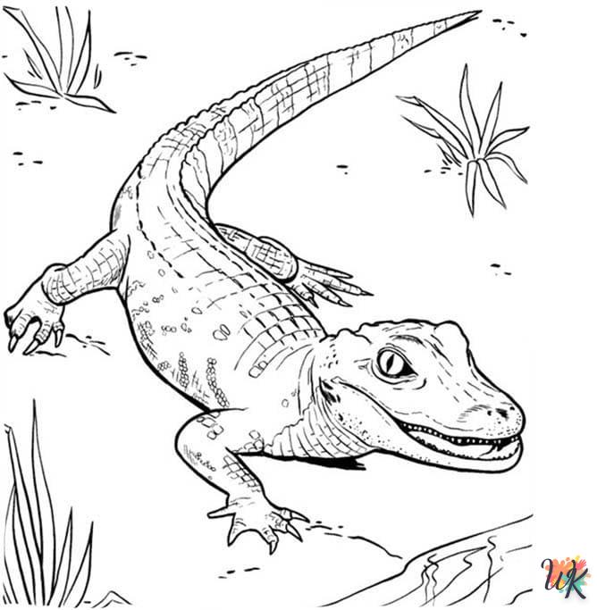 coloriage Crocodile  bebe à imprimer gratuit 1