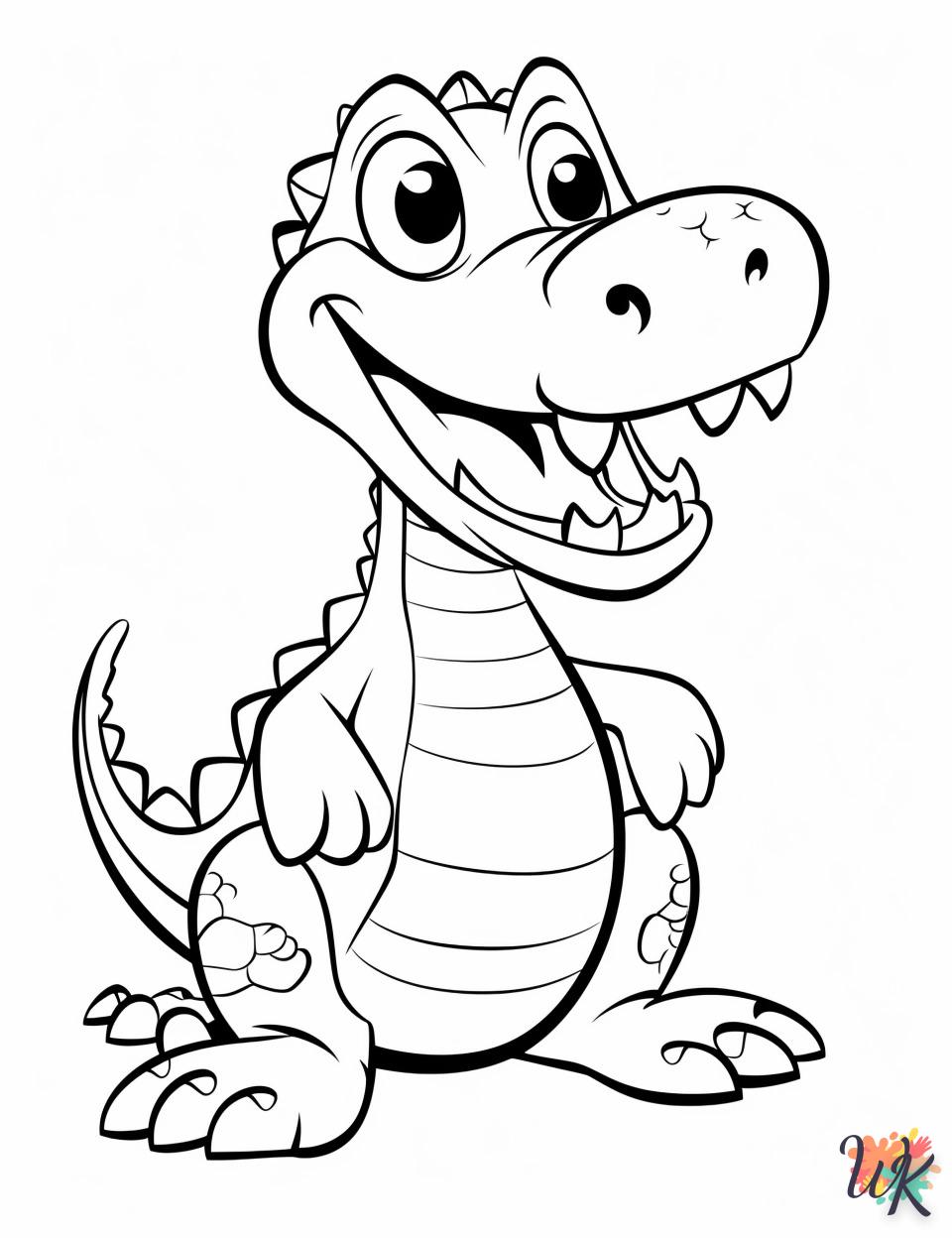 coloriage Crocodile  enfant 5 ans à imprimer