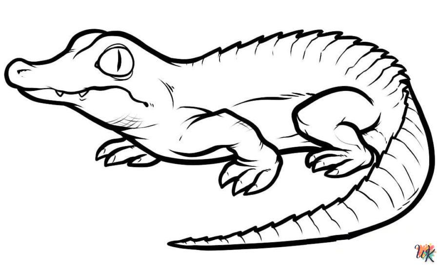 a imprimer coloriage Crocodile  gratuit