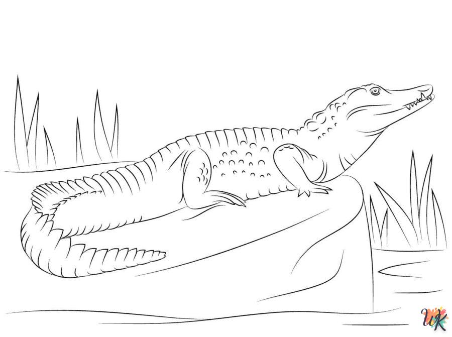 coloriage Crocodile  a telecharger