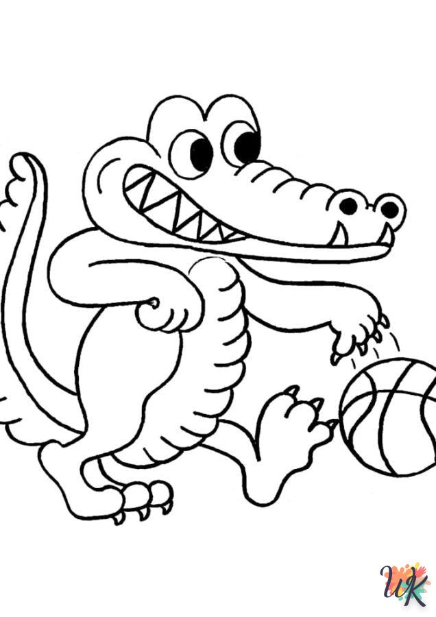 coloriage Crocodile  pour primaire