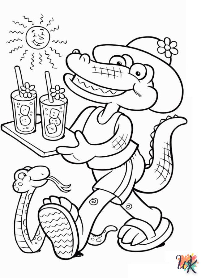 coloriage Crocodile  en ligne gratuit pour 12 ans