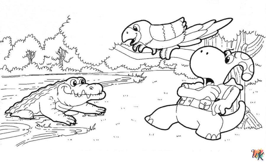 coloriage Crocodile  pour enfant de 10 ans