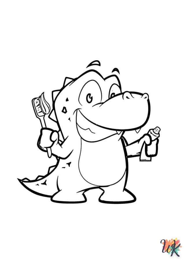 coloriage Crocodile  enfant 5 ans à imprimer 1