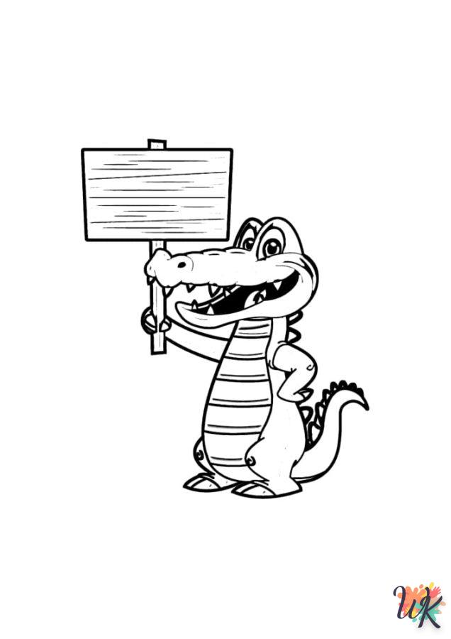 coloriage Crocodile  à colorier en ligne gratuit