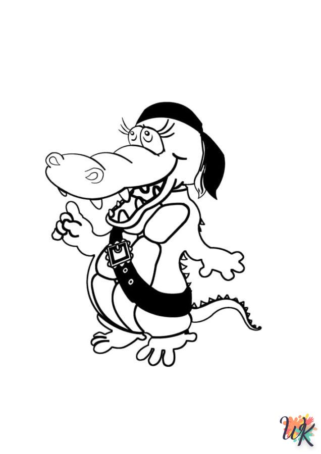 coloriage Crocodile  enfant 6 ans à imprimer