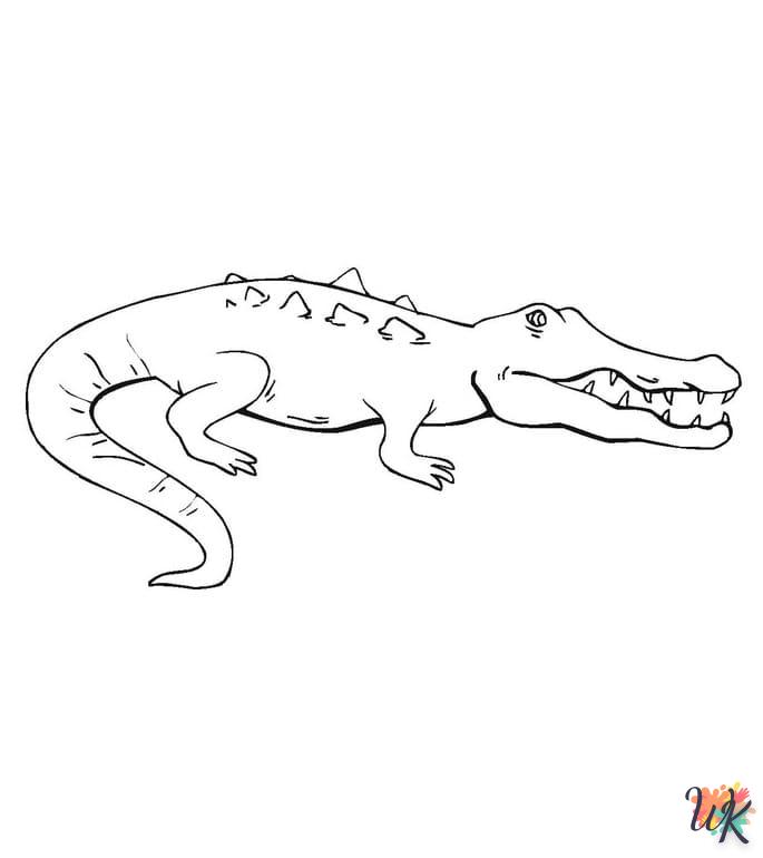 imprimer coloriage Crocodile  gratuit