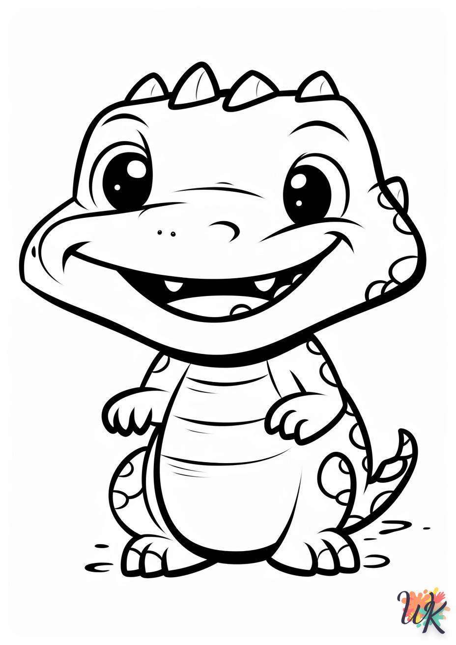 coloriage Crocodile  bebe à imprimer gratuit