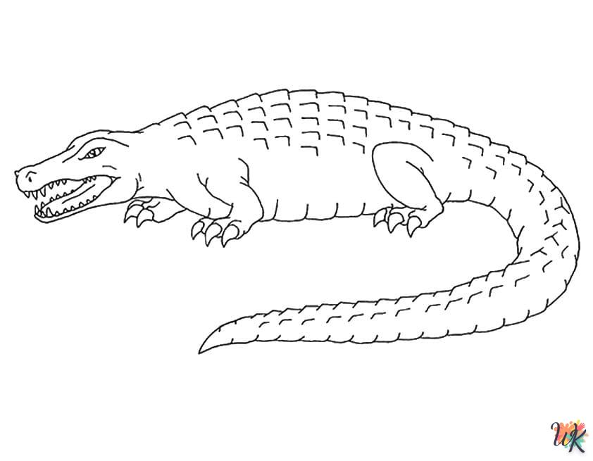 imprimer coloriage Crocodile  pour enfant