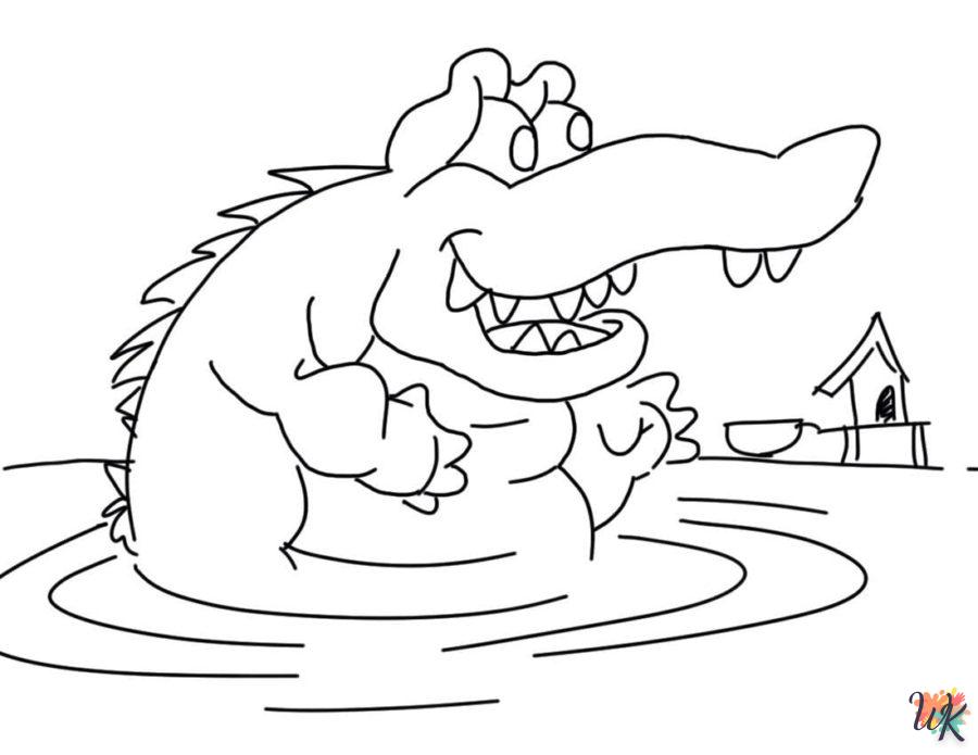 coloriage Crocodile  à imprimer 1