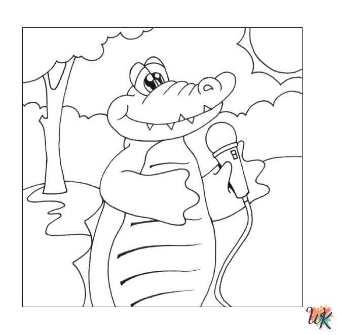 coloriage Crocodile  enfant 6 ans à imprimer 1