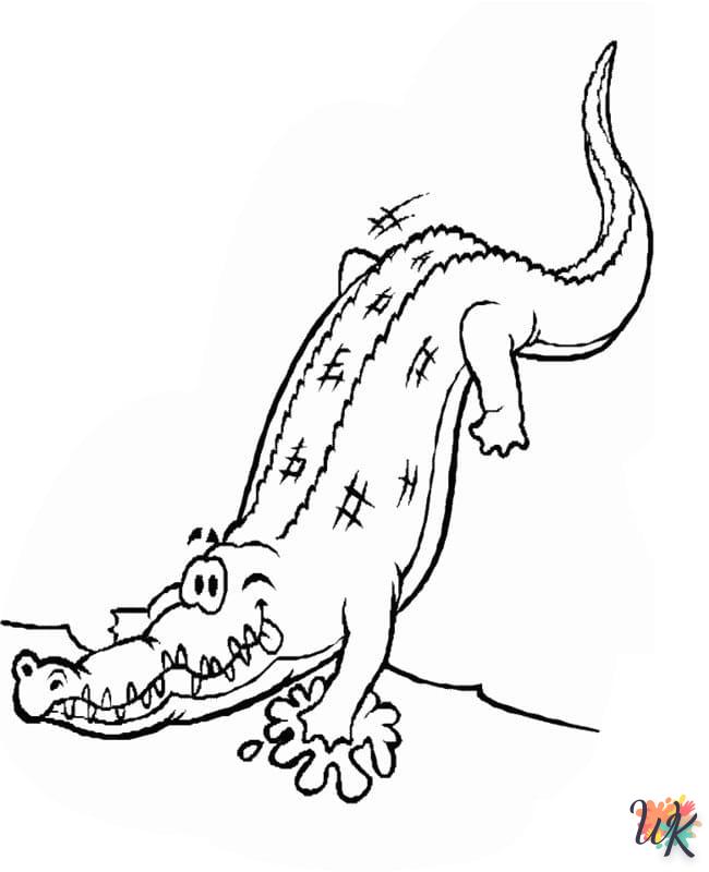 coloriage Crocodile  enfant 8 ans a imprimer