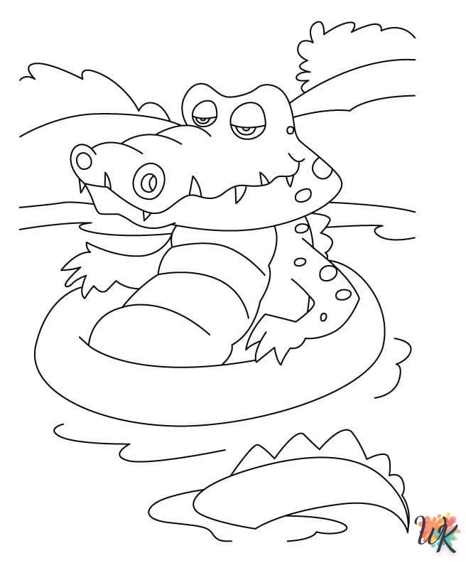 coloriage Crocodile  a colorier en ligne gratuitement 1