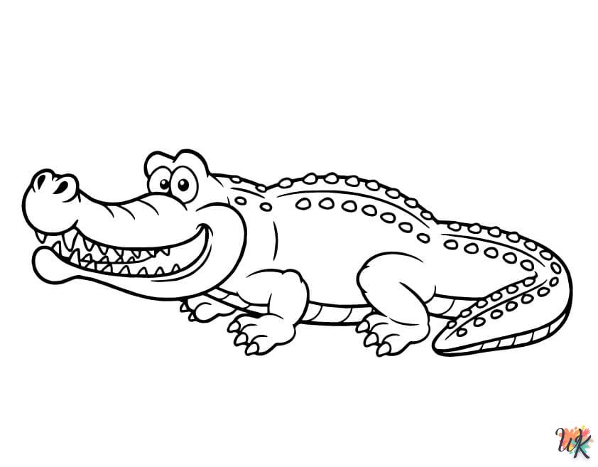 coloriage Crocodile  enfant 2 ans a imprimer