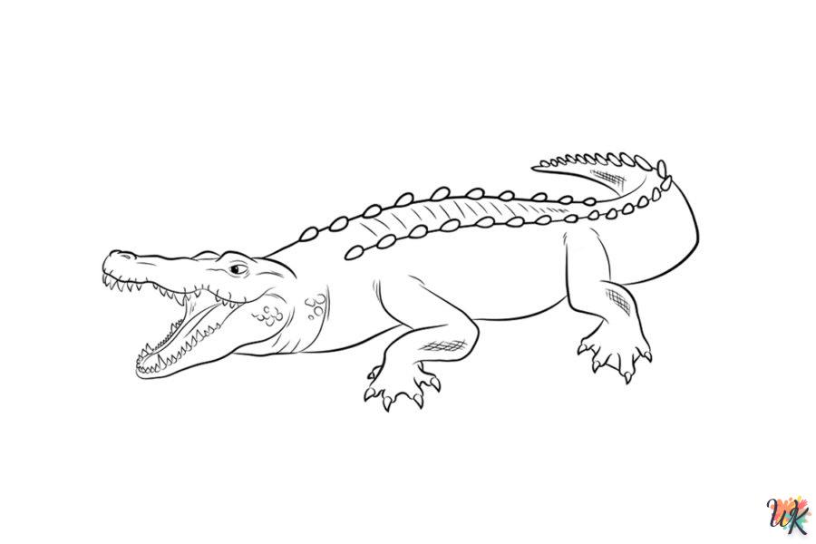 alphabet coloriage Crocodile  en ligne