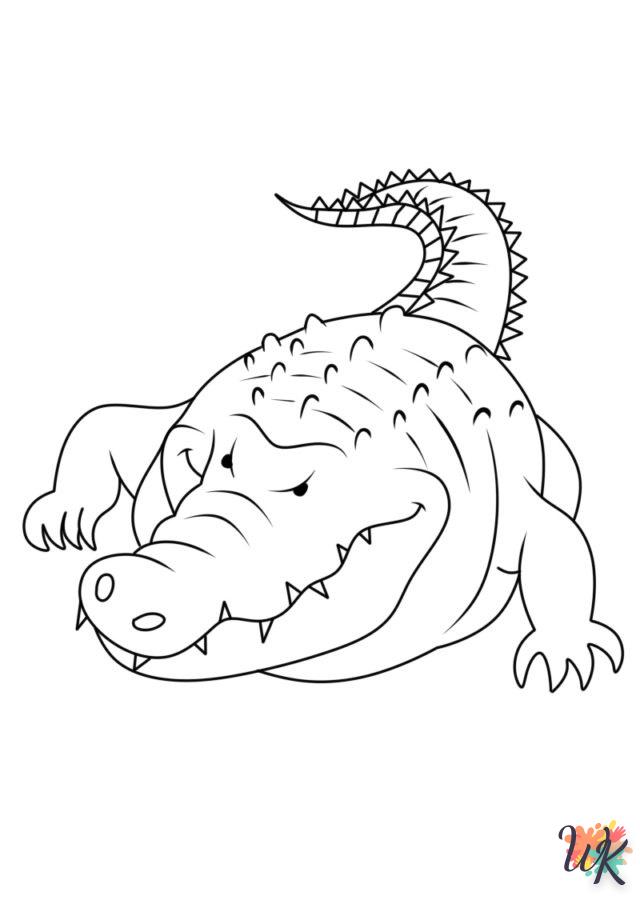 image de coloriage Crocodile  pour enfant