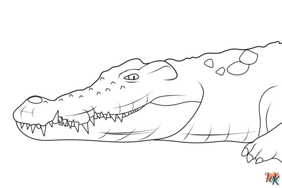 coloriage Crocodile  a imprimer gratuitement 1