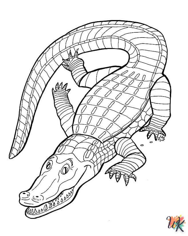 a imprimer coloriage Crocodile  gratuit 1