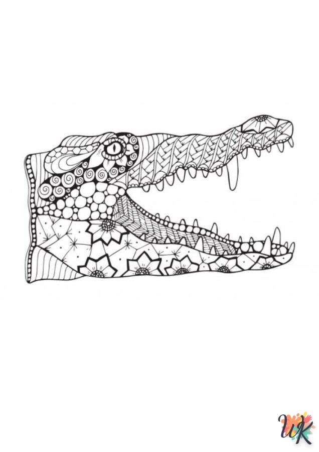 coloriage Crocodile  a colorier en ligne