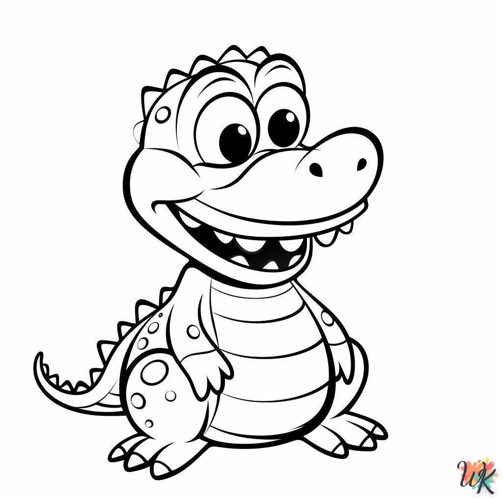 coloriage Crocodile  sonic en ligne gratuit à imprimer