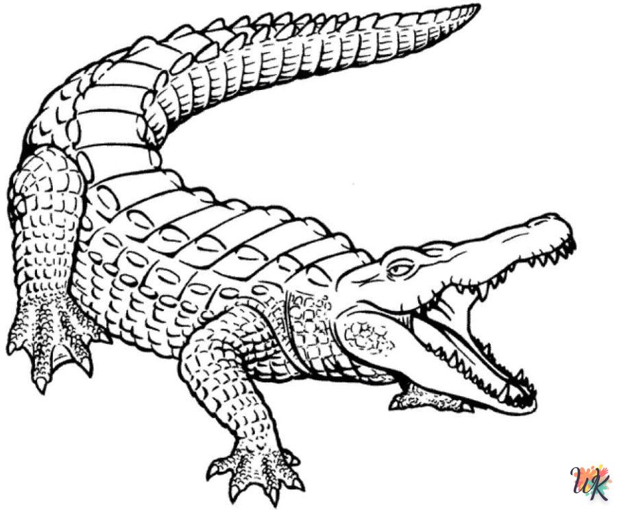 télécharger coloriage Crocodile  gratuit