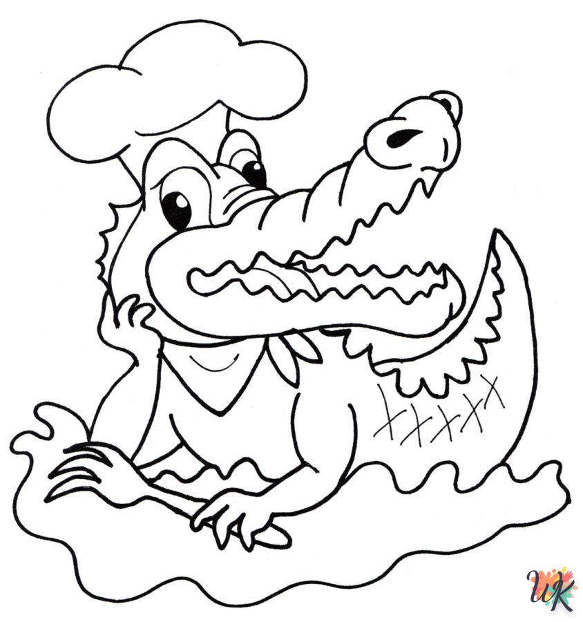 coloriage Crocodile  en ligne 1