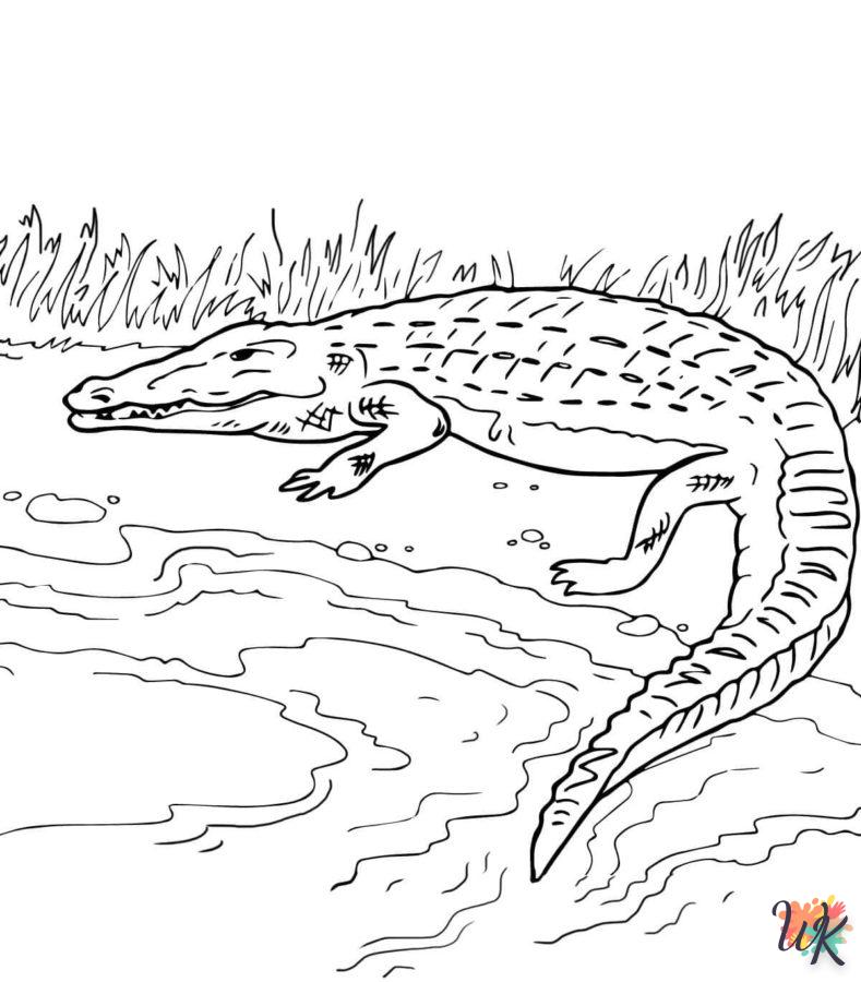 coloriage Crocodile  pour enfant gratuit 1