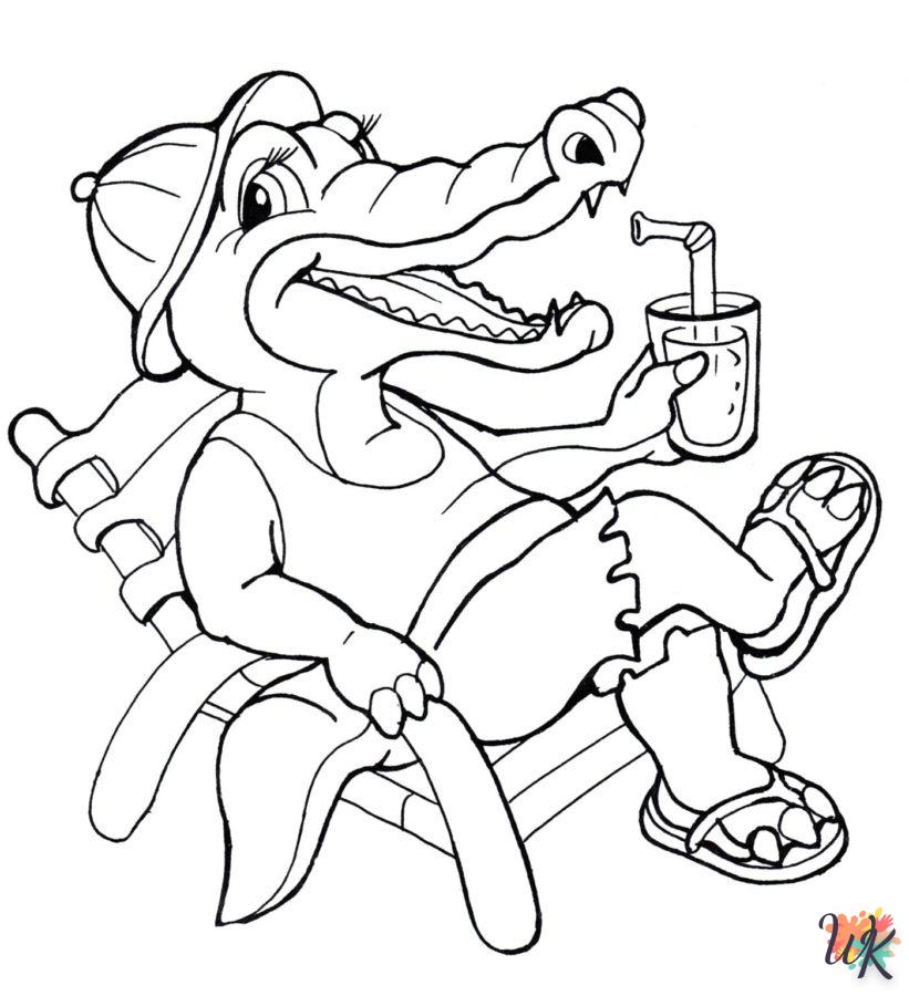 coloriage Crocodile  à colorier en ligne 2