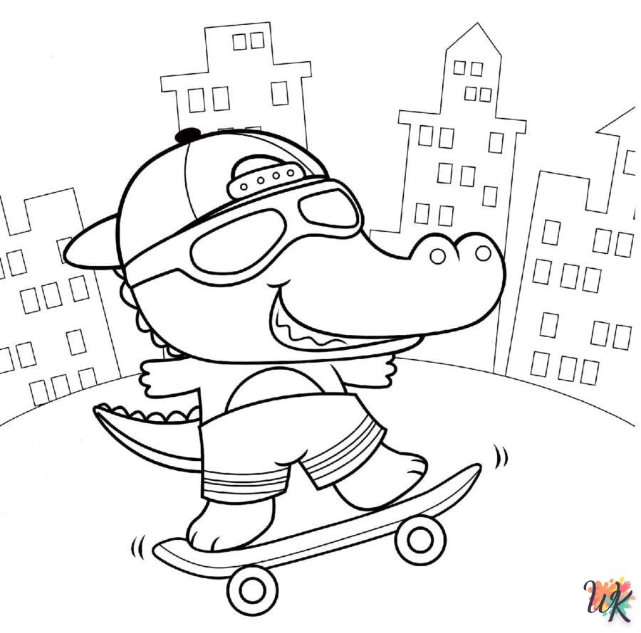 coloriage Crocodile  pour enfants à télécharger 1