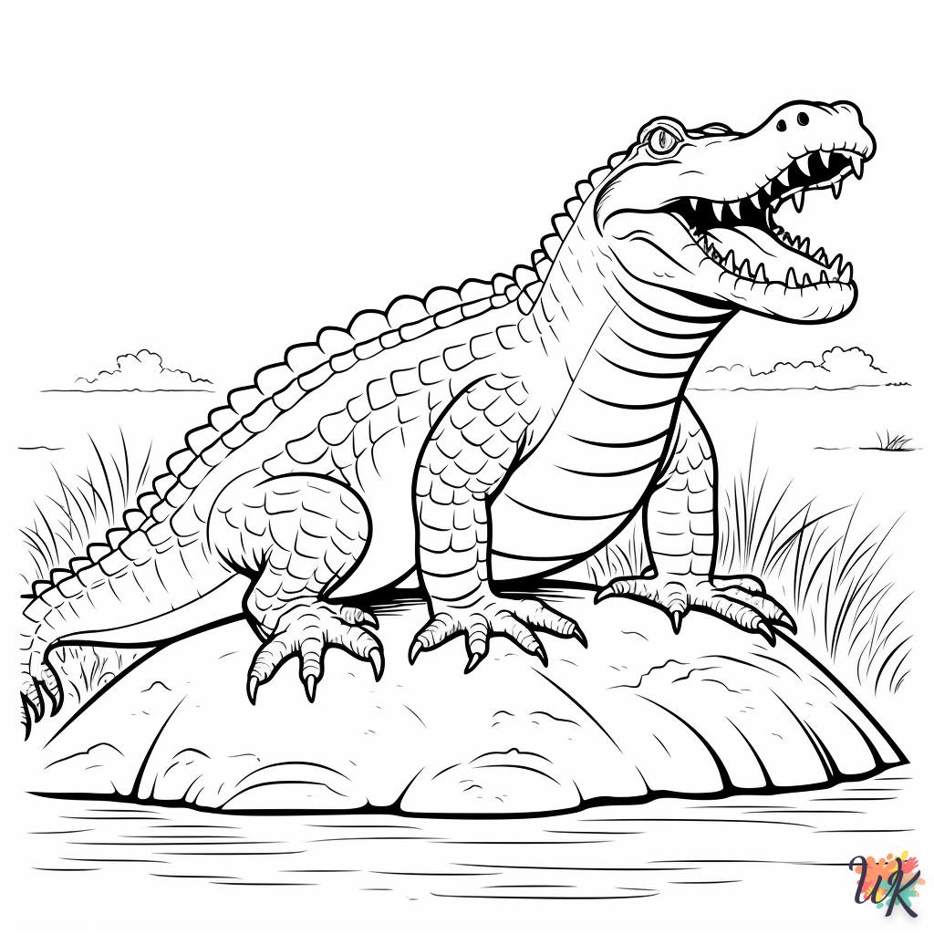 coloriage Crocodile  pour enfants à imprimer