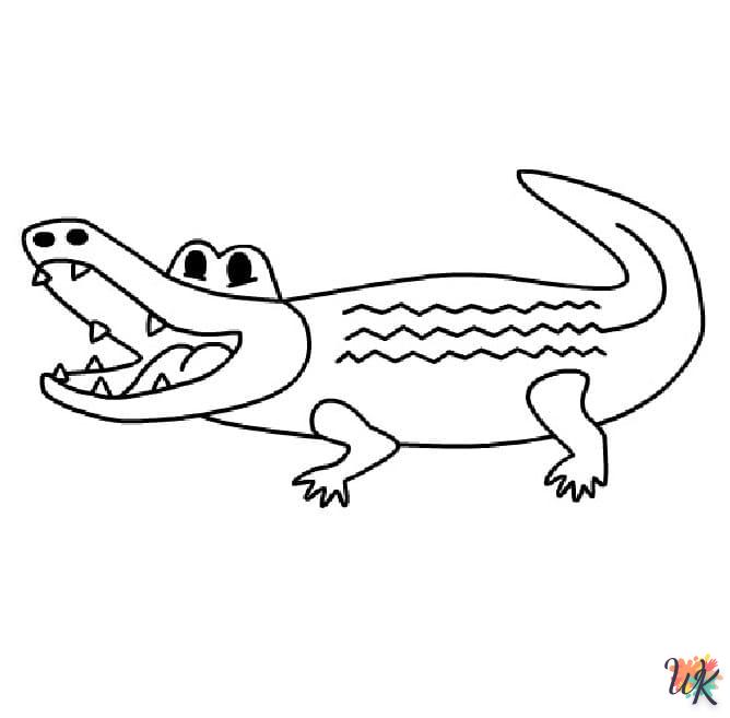 coloriage Crocodile  à imprimer pdf gratuit