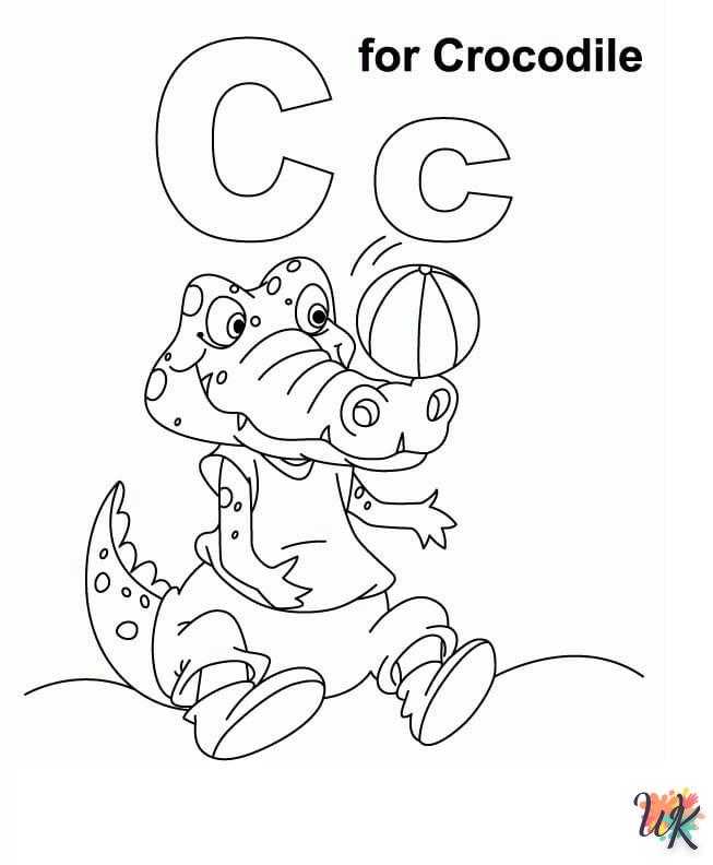 coloriage Crocodile  à colorier en ligne 3