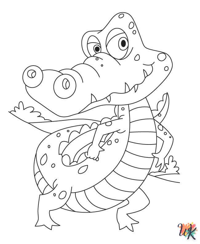 coloriage Crocodile  et dessins