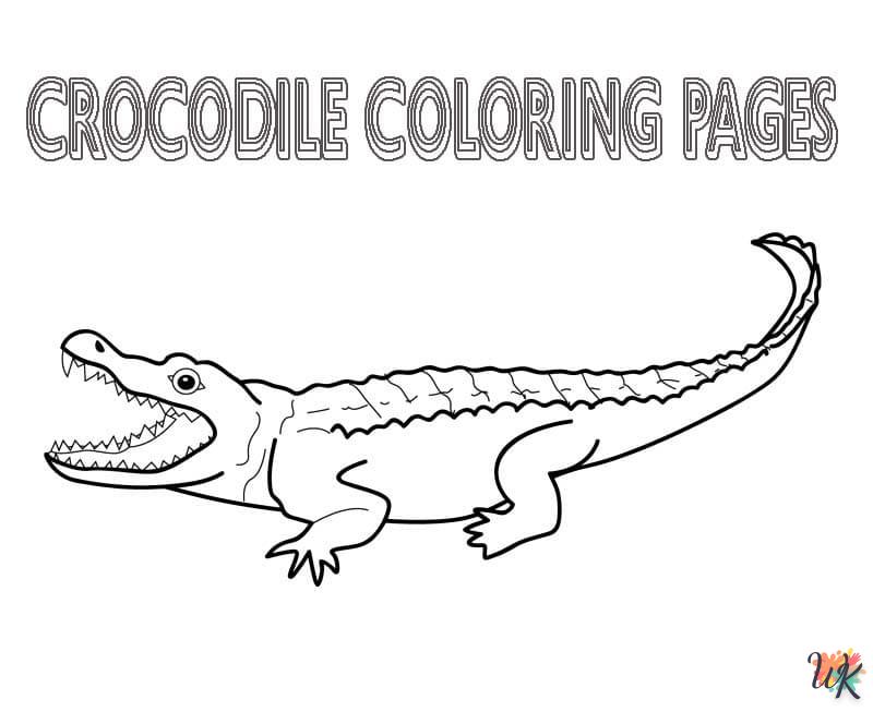 coloriage Crocodile  d'enfant a imprimer 1