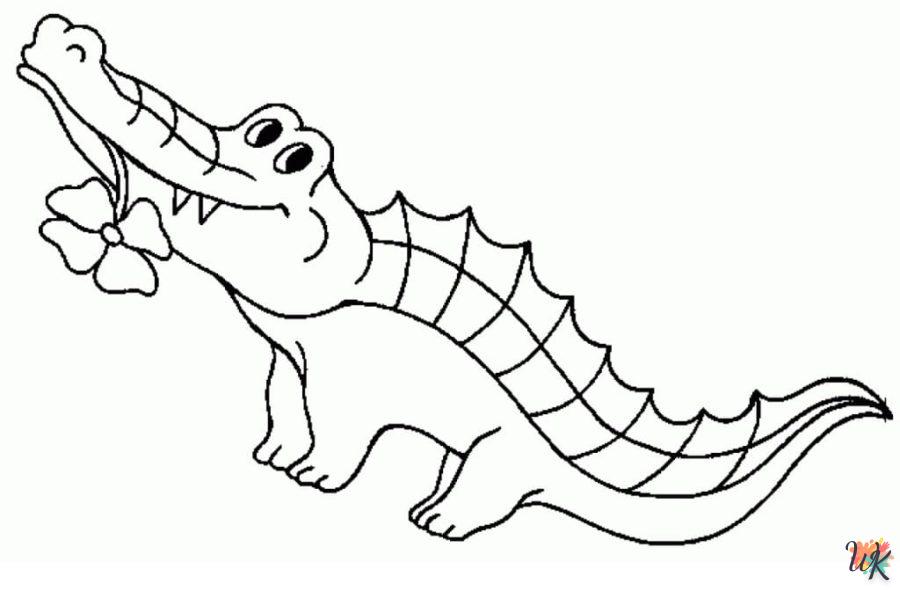 coloriage Crocodile  pour enfant de 6 ans