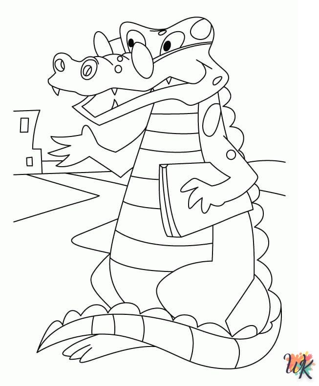 coloriage Crocodile  licorne en ligne gratuit à imprimer