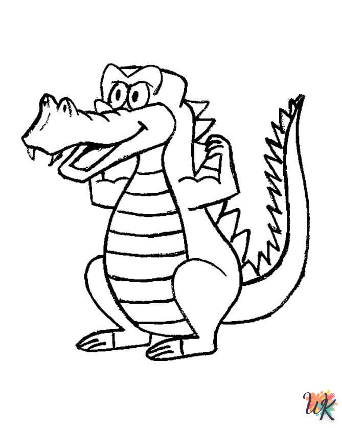 coloriage Crocodile  à imprimer pour enfant de 6 ans