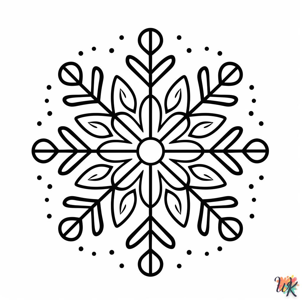 coloriage Flocon de Neige  et apprentissage