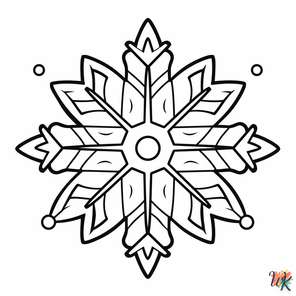 coloriage Flocon de Neige  a colorier en ligne gratuitement